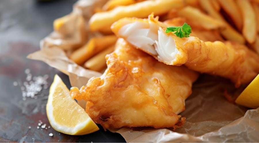 Crispy Beer Battered Halibut