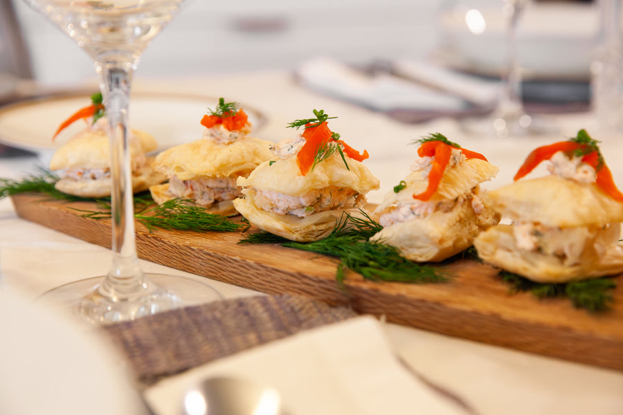 Sockeye salmon puff pastry