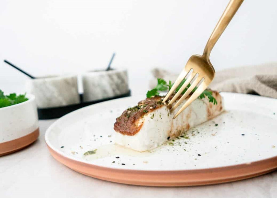 Air Fryer Miso Glazed Halibut