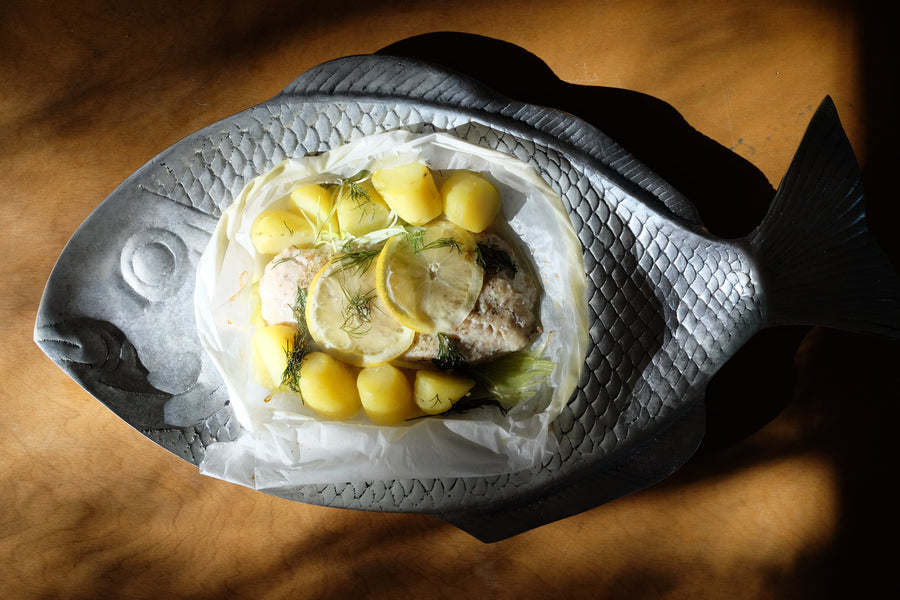 Rockfish ‘en papillote’ with Citrus Salt