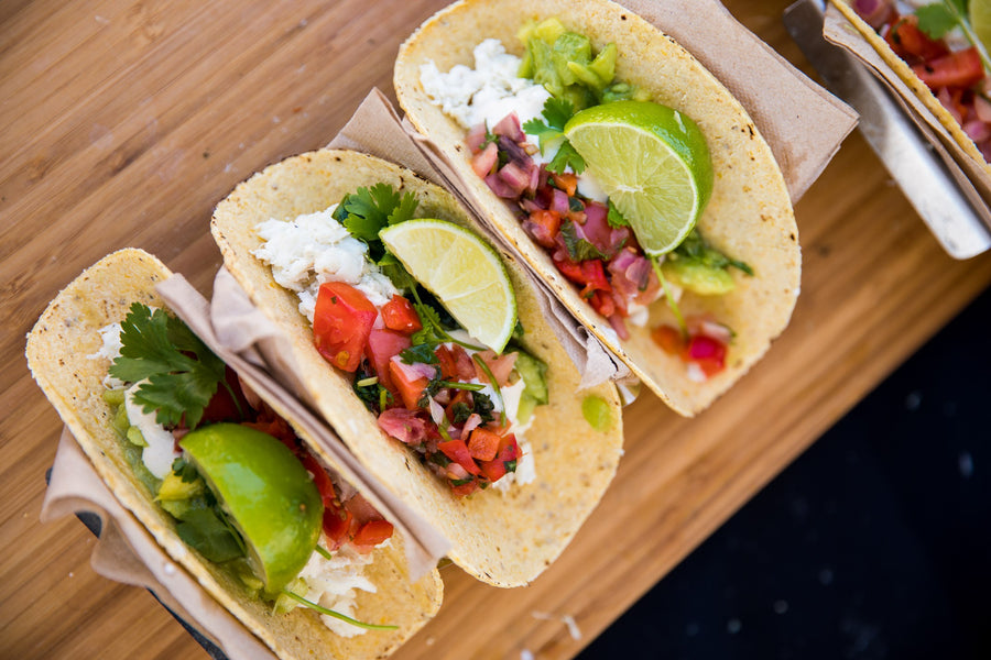 BBQ MSC Certified Wild Pacific Halibut Tacos with a Duo of Fresh Salsas