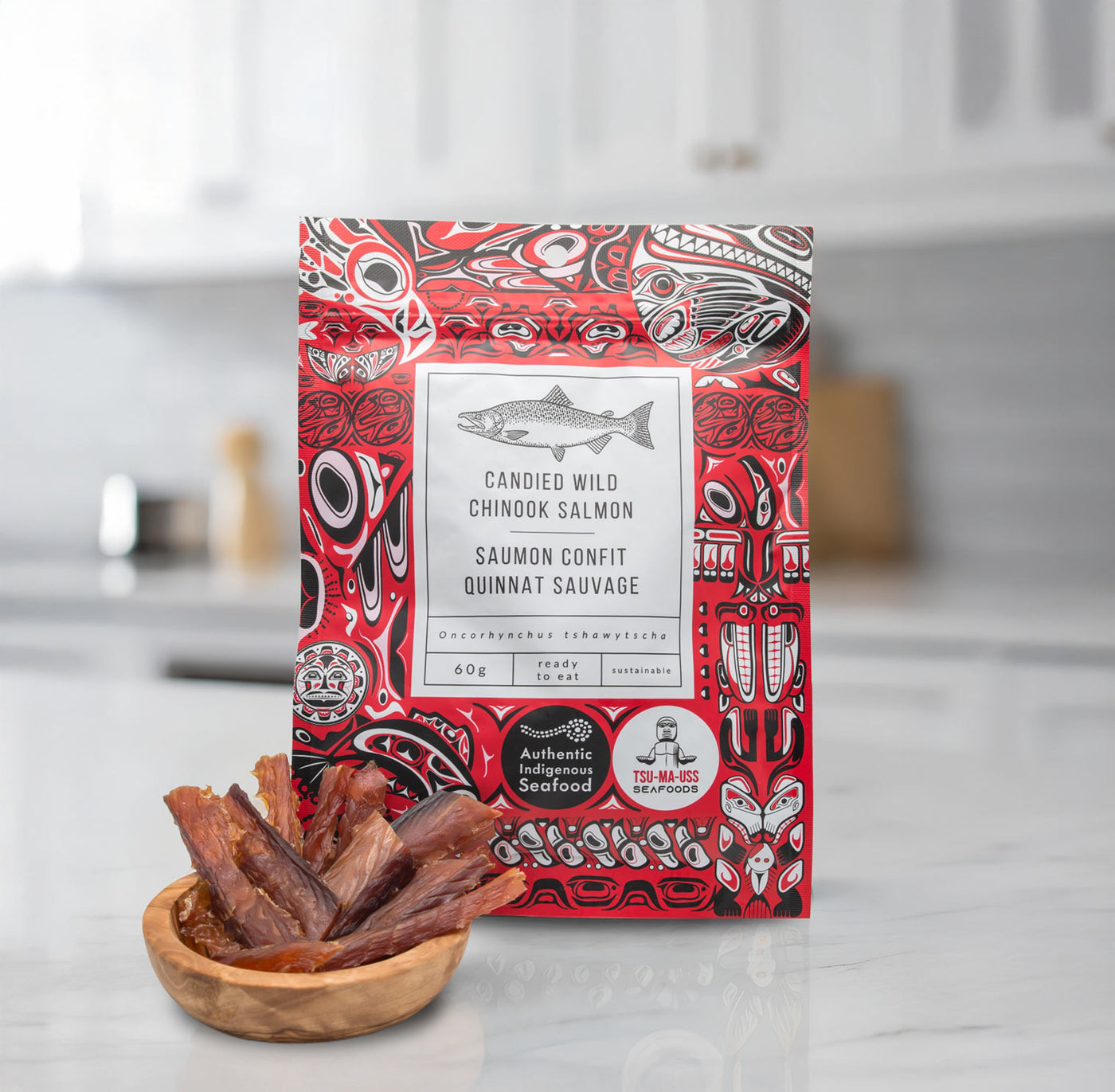 Candied Wild Chinook Salmon - indigenous seafood