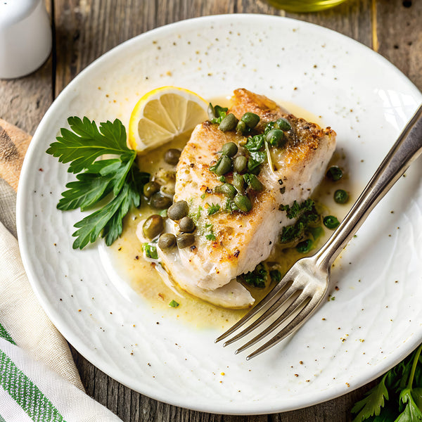 Wild BC Lingcod Portion — 6oz skin-on fillet, flash frozen, sustainably caught