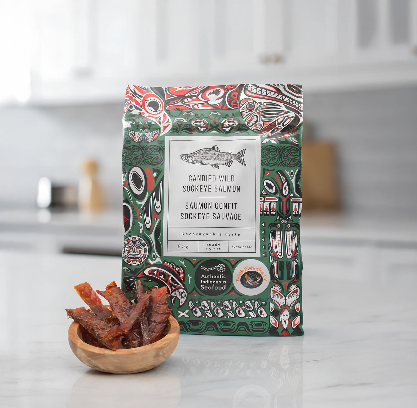 Candied Wild Sockeye Salmon - indigenous seafood