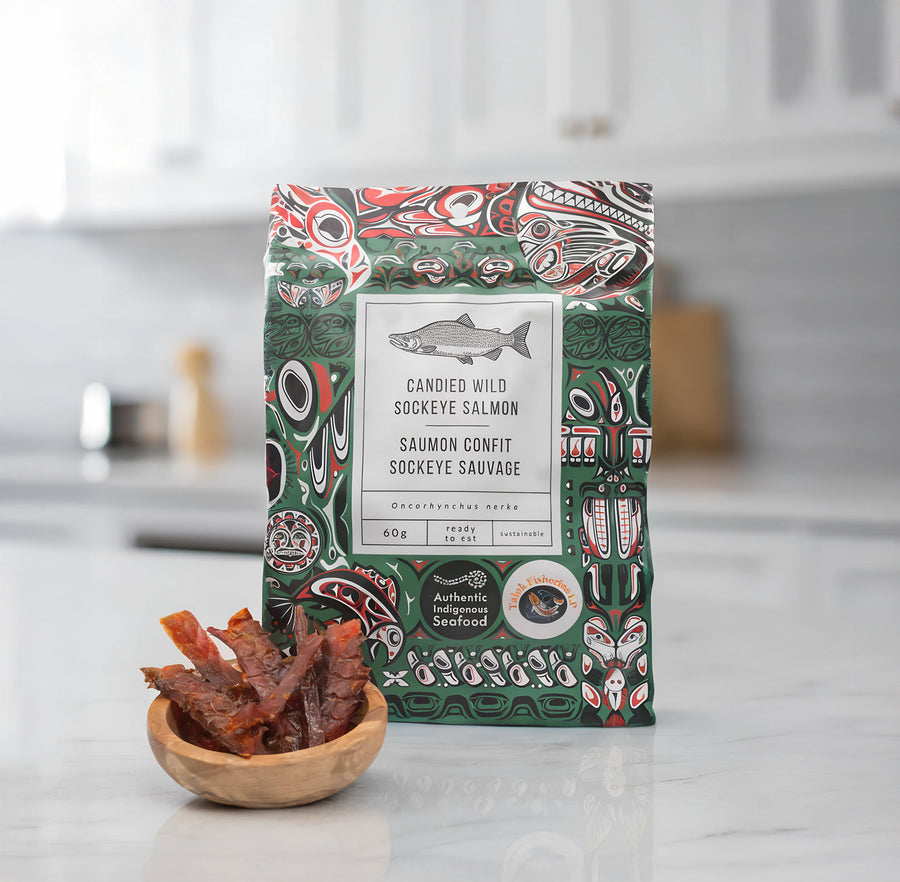 Candied Wild Sockeye Salmon - indigenous seafood