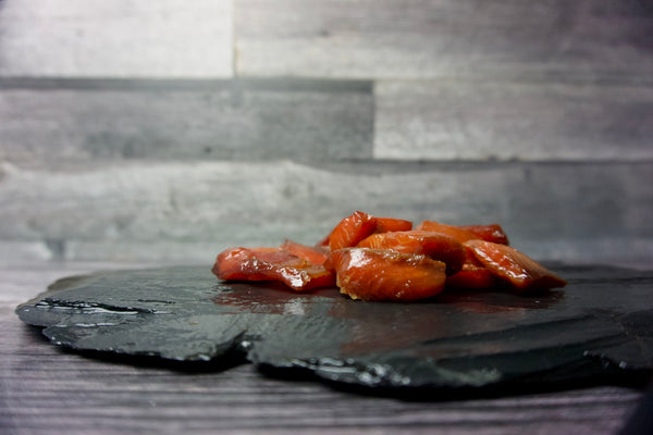 Hot Smoked Wild Pink Candy - frozen, 1lb pack, nugget