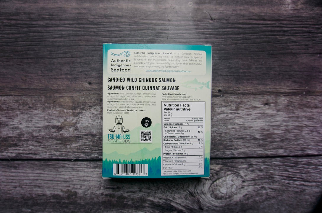 Tsu-ma-uss Candied Chinook Salmon - healthy, ready to eat, sustainable