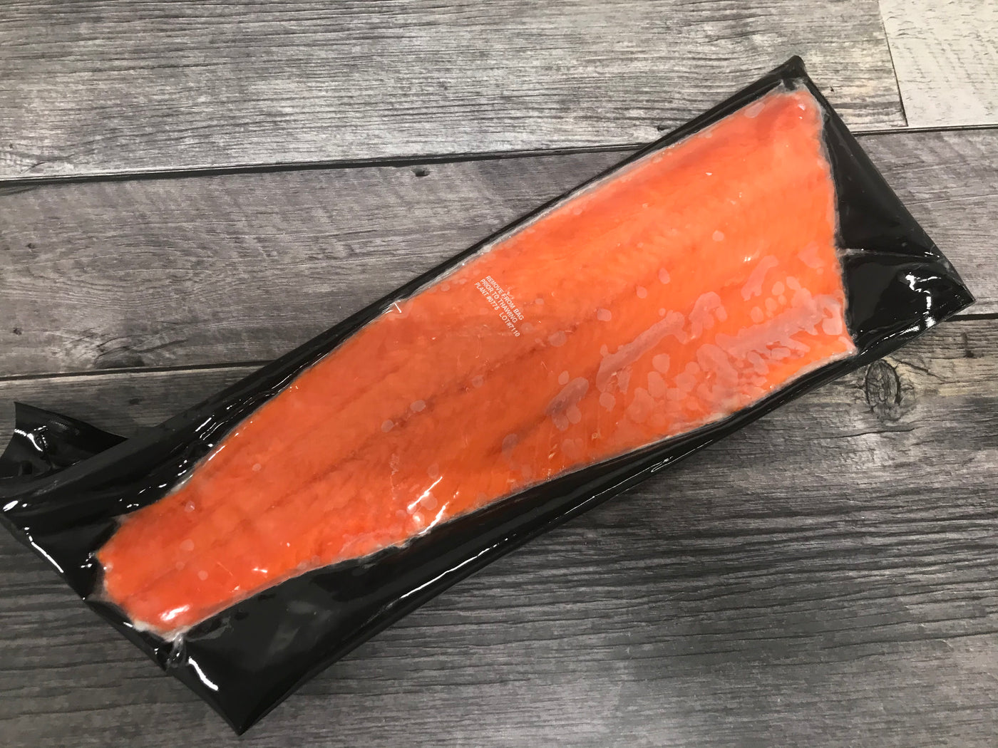 Wild BC Sockeye Salmon — skin-on fillet, deep red flesh, IQF frozen, Organic Ocean Seafood